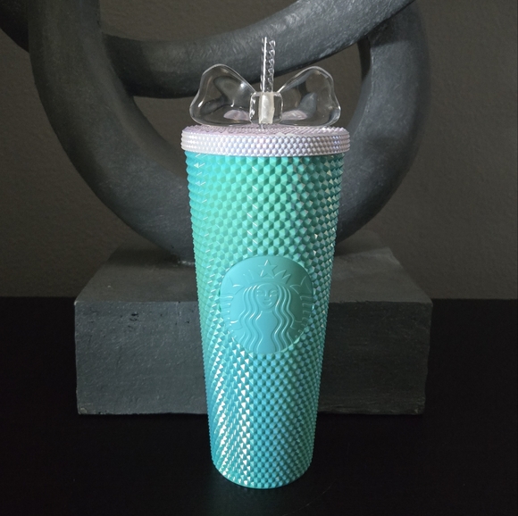 HTF Starbucks Philippines 2023 Tiffany Blue Studded Tumbler w/Crystal Bow - Picture 5 of 8